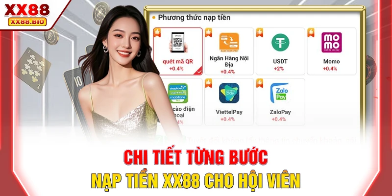 Chi tiết từng bước nạp tiền XX88 cho hội viên